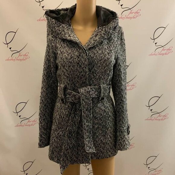 George. Size XS. Warm and Fuzzy Hooded Lined Belted Car Coat Length Jacket.WTC - Picture 1 of 10
